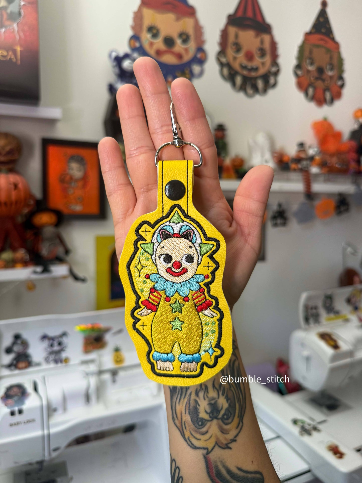 Shorty Angel Embroidered Keychain