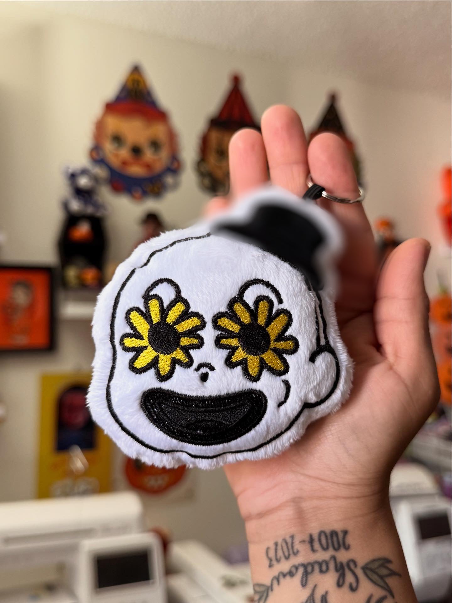 Clown w/ Sunnies Plushie Keychain