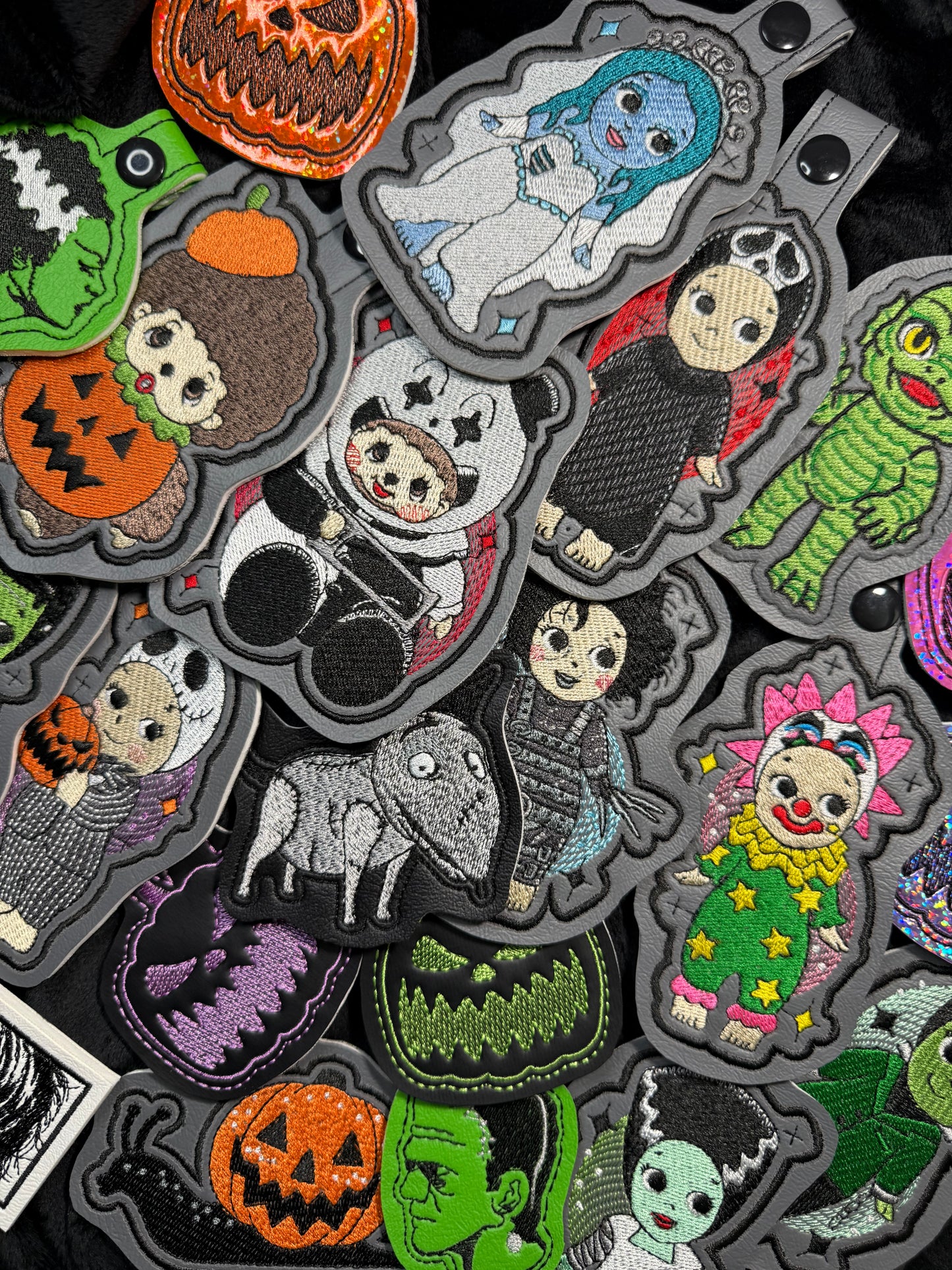 Embroidered Horror Angel Keychains