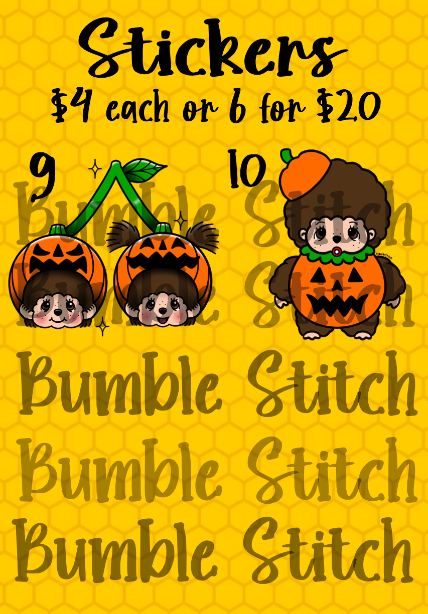 Matte Baby Horror Stickers
