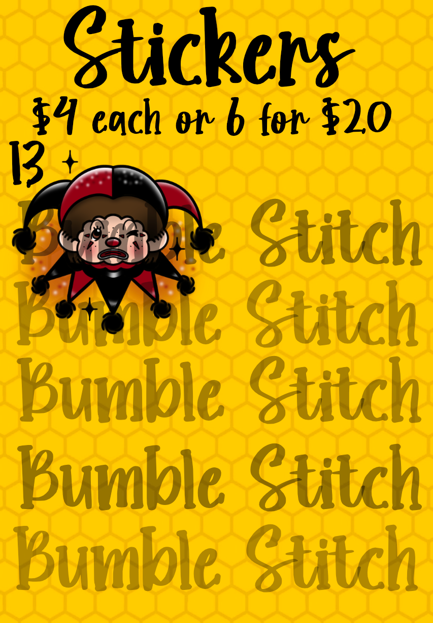 Matte Baby Horror Stickers