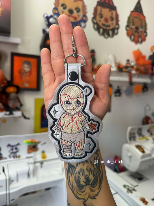Creature Angel Embroidered Keychain
