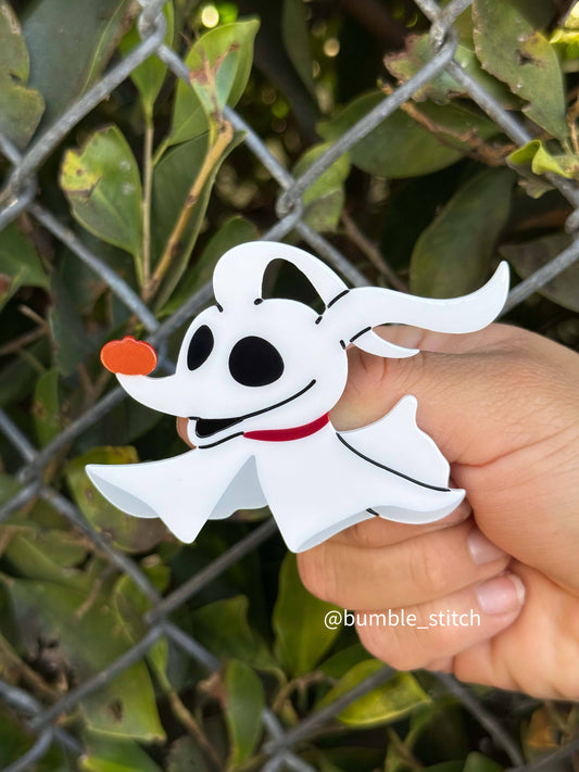 Ghost Pup Hair Clip