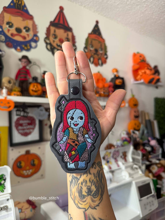 Ragdoll Angel Embroidered Keychain