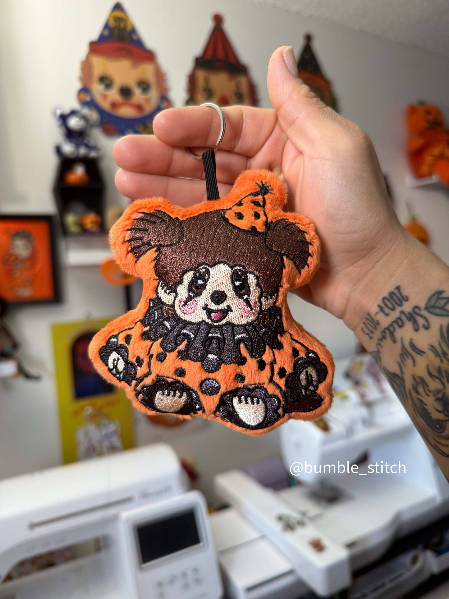 Clown Baby Plushie Keychain