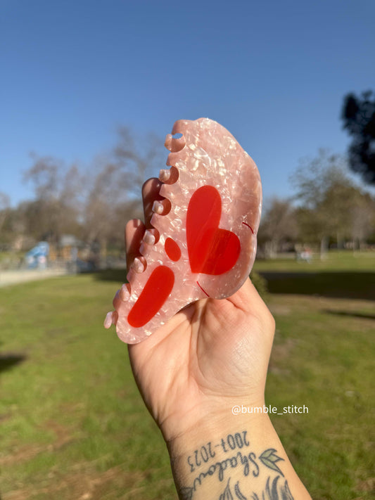 Red Heart Eyes Hair Claw
