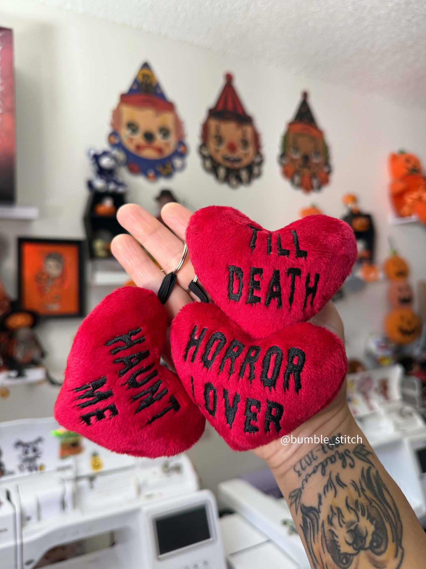 Convo Hearts Plushie Keychain