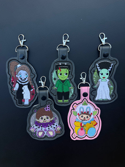 Embroidered Horror Angel Keychains
