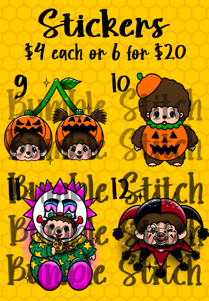 Matte Baby Horror Stickers